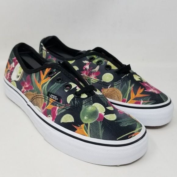  0004MLJOS - Vans Authentic Lime in The Coconut Black Low Top Canvas 