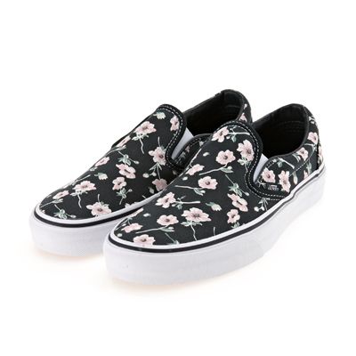  018DGXP - Vans Classic Slip On Vintage Floral Blue Garphite 