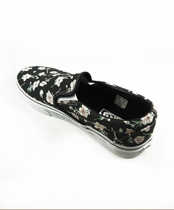  018DGXP - Vans Classic Slip On Vintage Floral Blue Garphite 