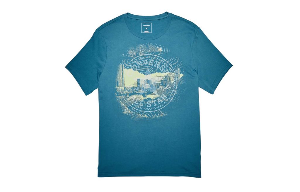  10005377_465 - Converse Seasonal CP Filled Graphic Green T-Shirt - Regular Fit 