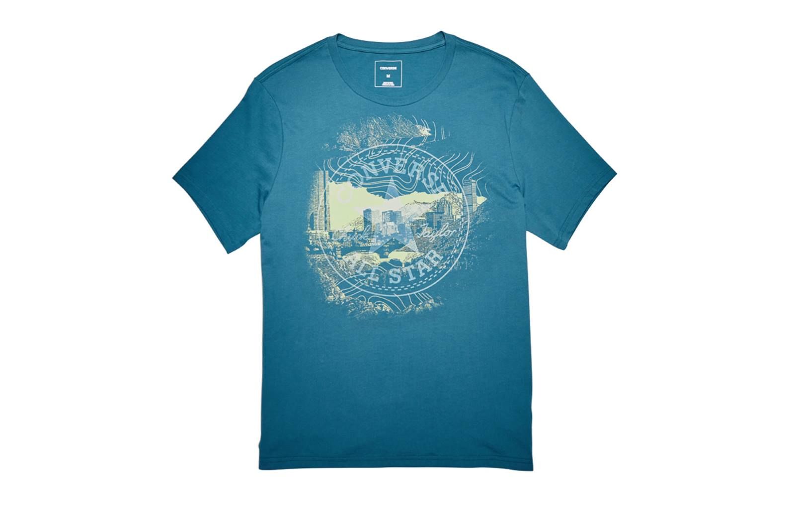  10005377_465 - Converse Seasonal CP Filled Graphic Green T-Shirt - Regular Fit 