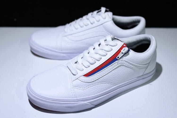  0A3493OU9 - Vans Old Skoll Zip Leather White 