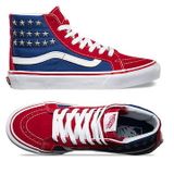 018IH0F - SK8 Hi Slim Studded Stars Red/Blue 