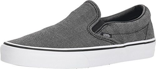  0A38F7U4J - Vans Herringbone Classic Black/True White 