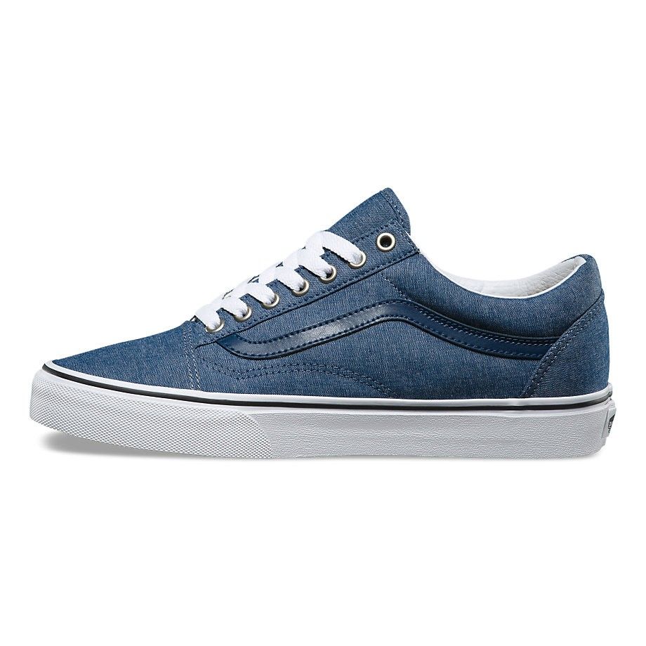  0A38G1MMM - Vans Old Skool C&L Chambray Blue White Skate 
