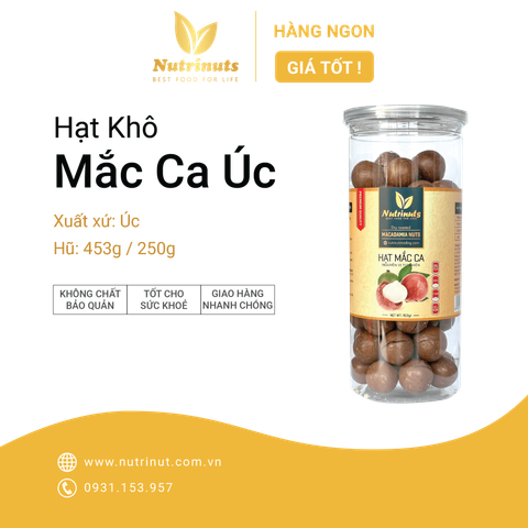 Hạt Mắc ca Úc nứt vỏ Nutrinut