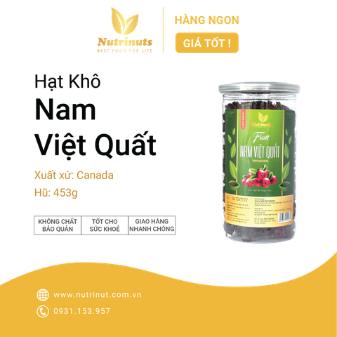 Nam việt quất Mỹ sấy khô Nutrinut