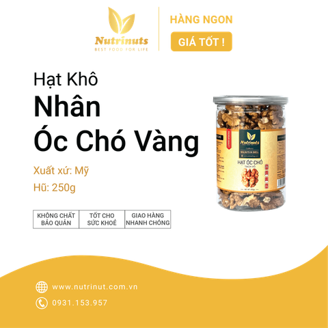 Nhân quả óc chó vàng Mỹ Nutrinut