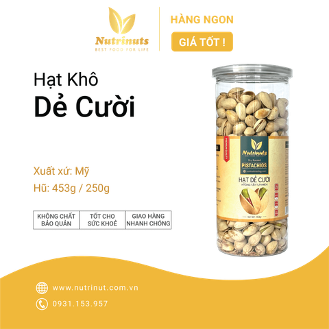 Hạt dẻ cười không tẩy trắng Mỹ Nutrinut