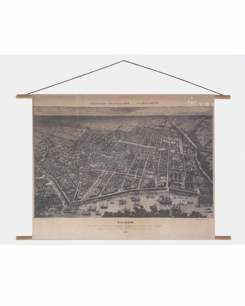  'Saigon 1881' Hanging Map - CTT0015 