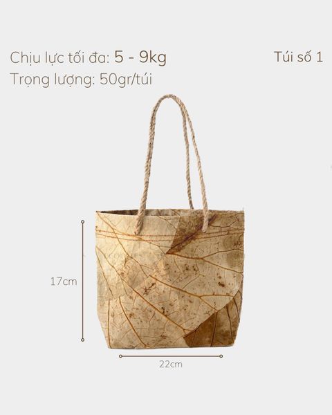  Ecolotus Leaves Paper Bag - Túi Giấy Lá Sen 