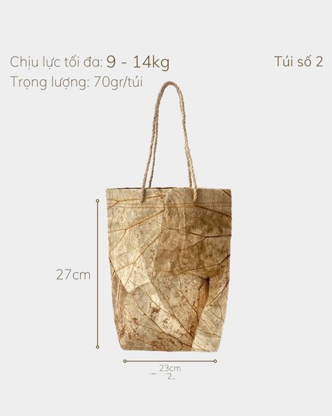  Ecolotus Leaves Paper Bag - Túi Giấy Lá Sen 