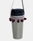  Red Wine Pompom Cup Holder 