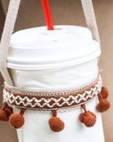  Caramel Pompom Cup Holder 