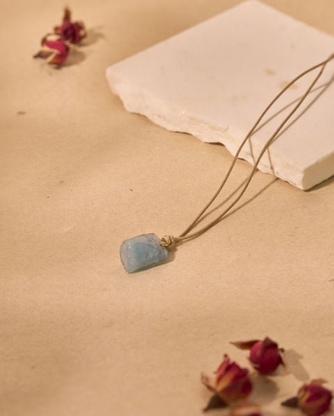  Minimalism Aquamarine necklace - 280 