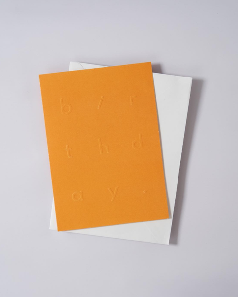  Mustard Happy Birthday Card 