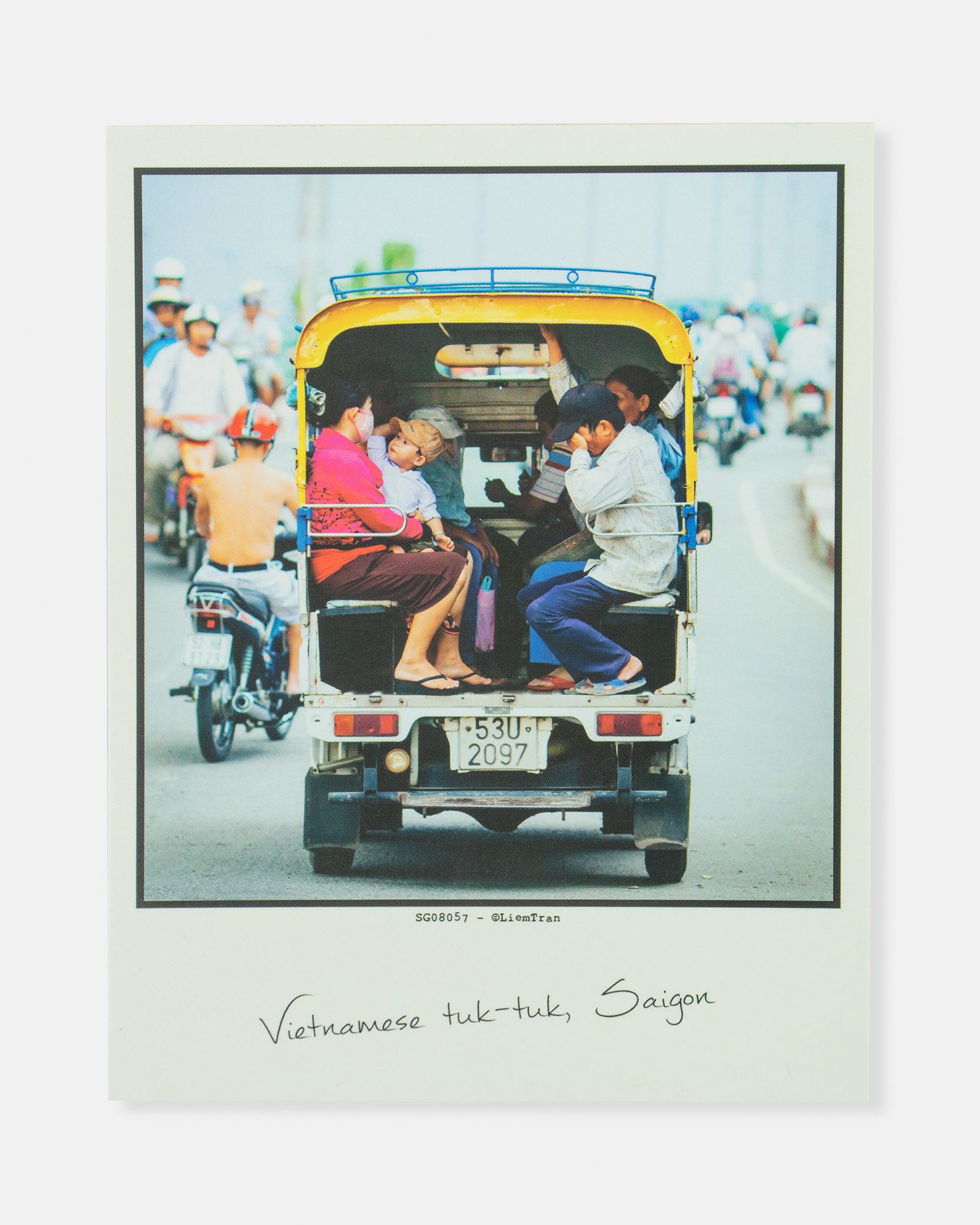  Vietnamese Tuk-tuk, Saigon Postcard 