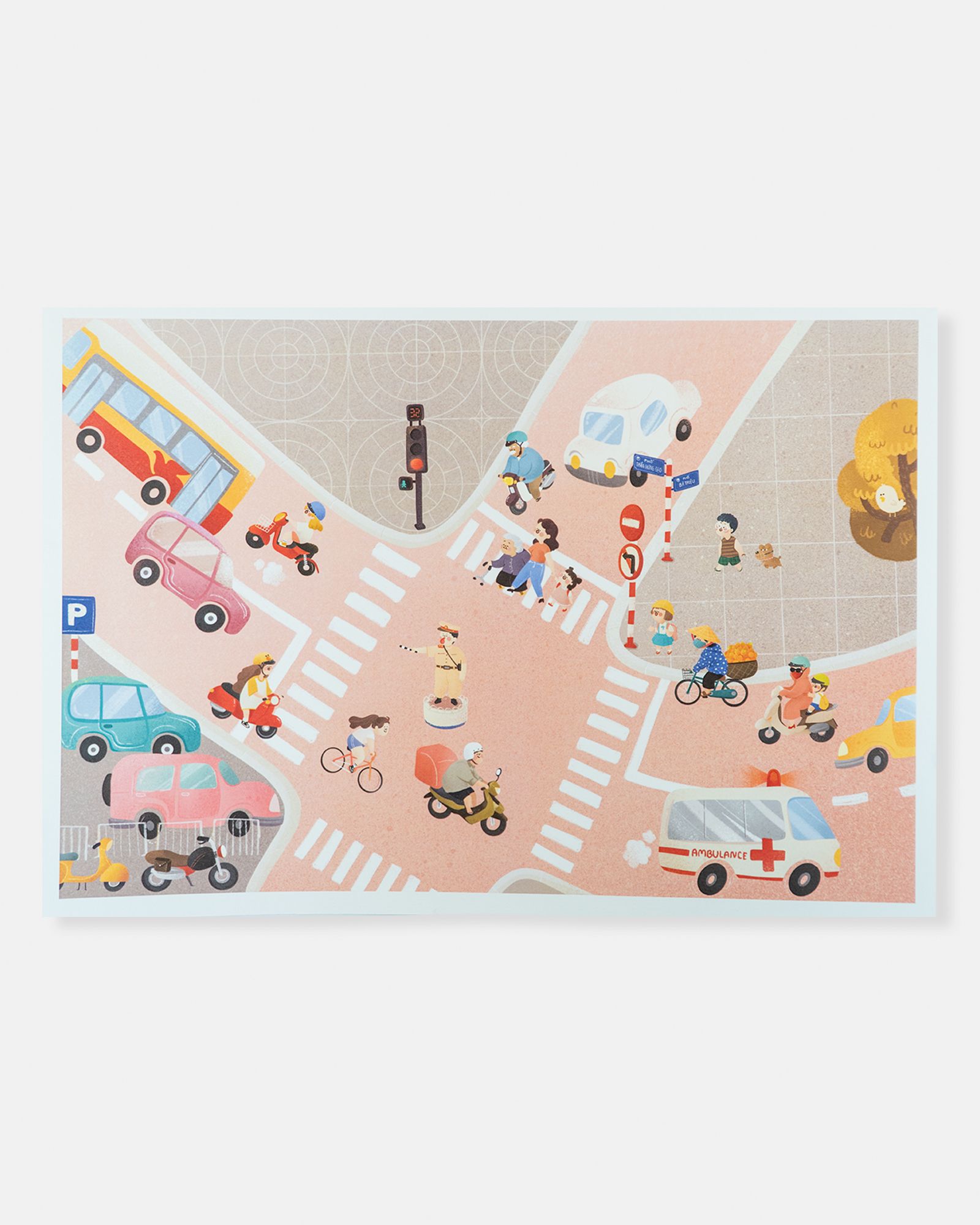  Traffic Risograph Poster 