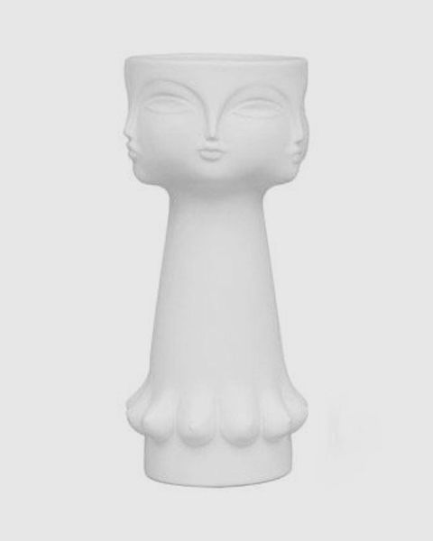  Ceramic Tall Face Art Vase 