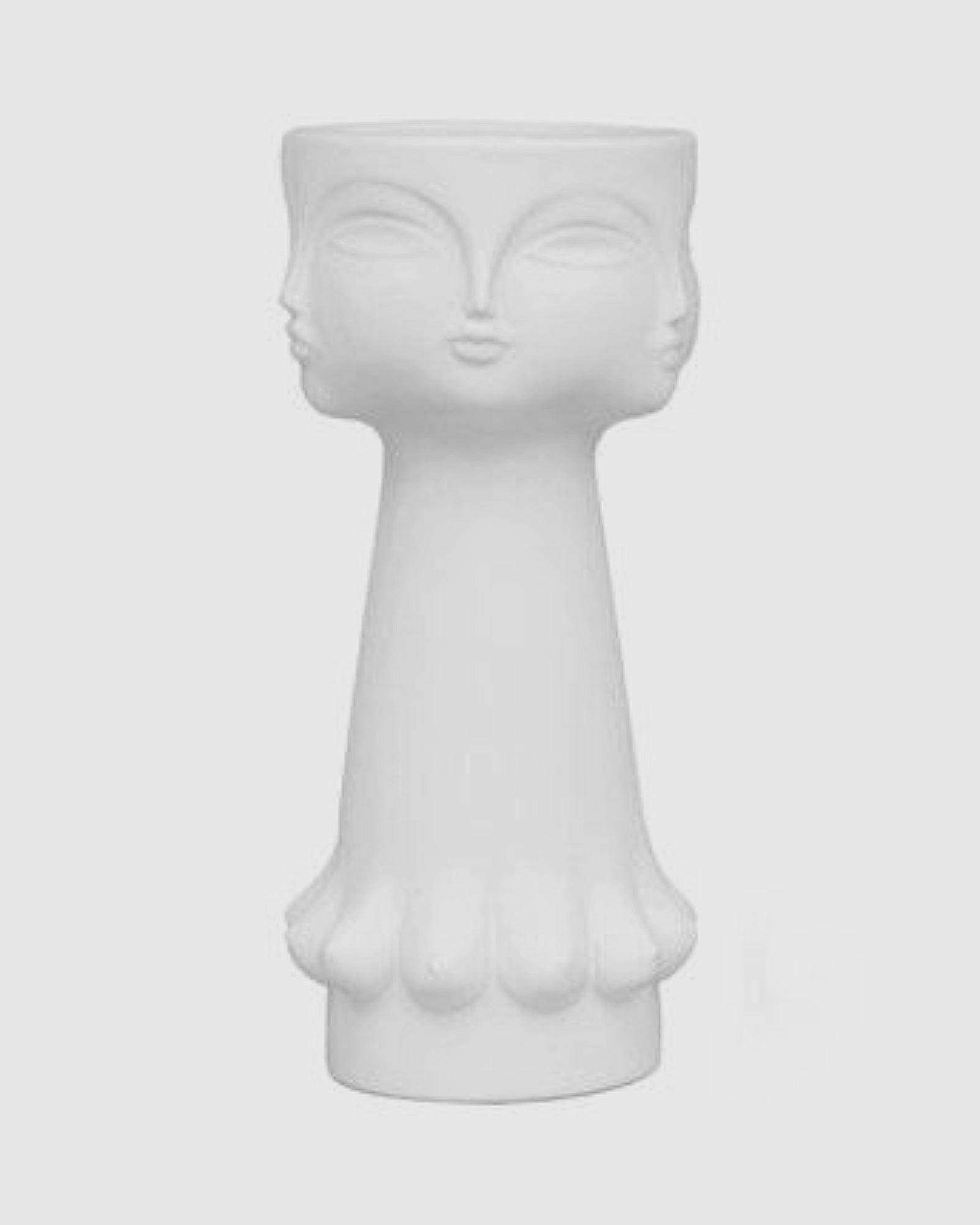 Ceramic Tall Face Art Vase 