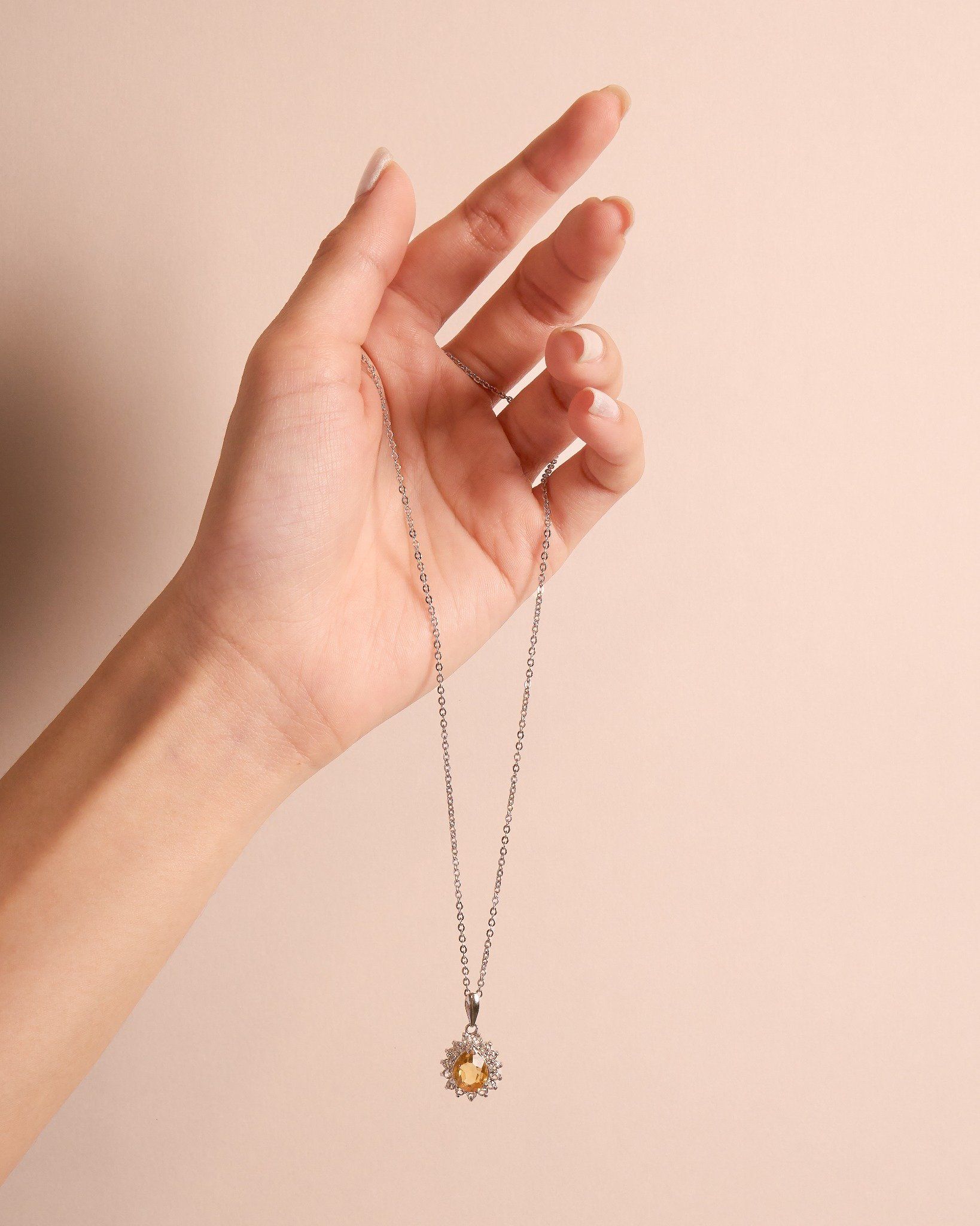  Citrin Alloy Necklace 