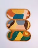  Oval Tray Jesmonite Abstract 
