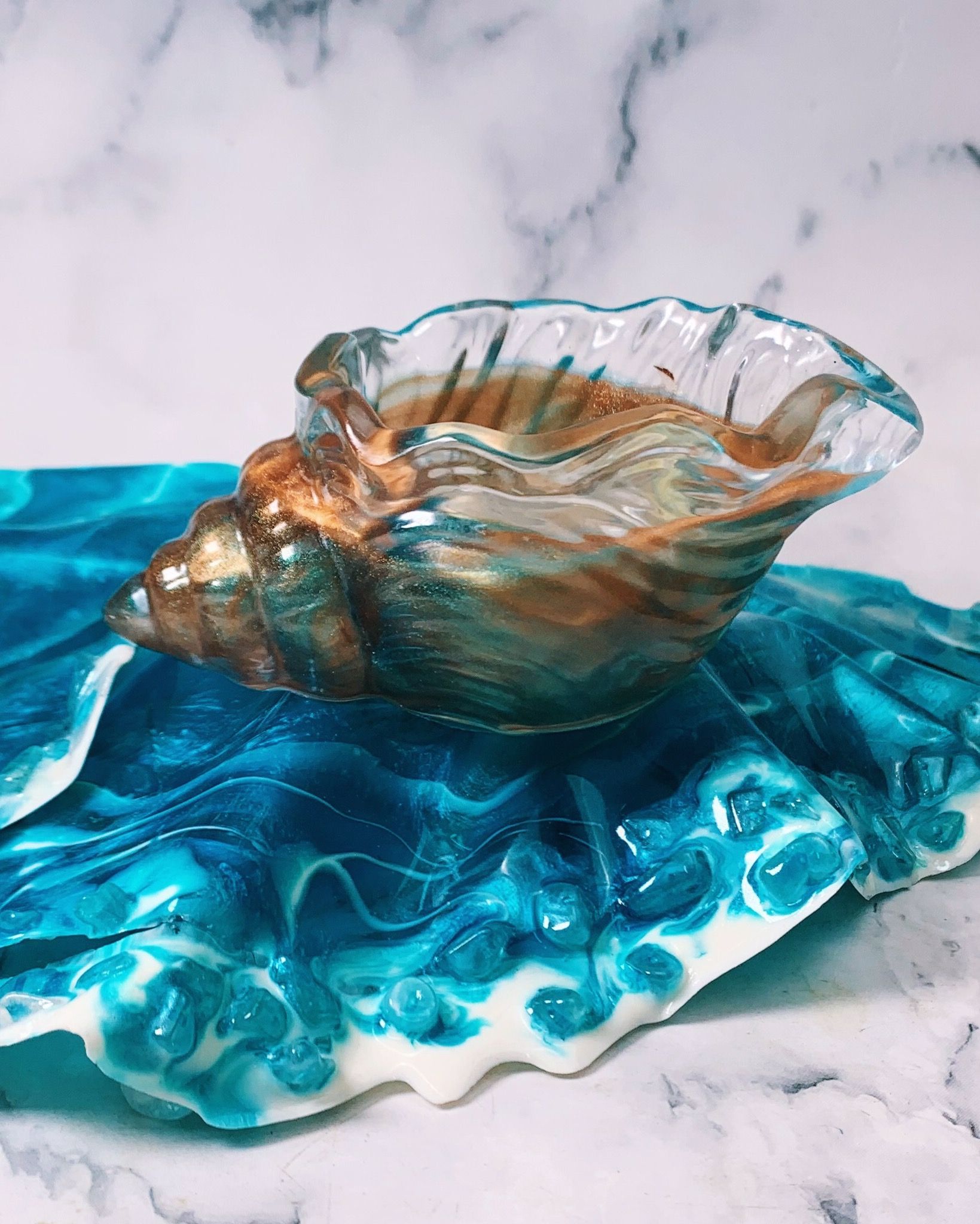  Khay Phụ Kiện Trang Trí Hình Dáng Vỏ Ốc 