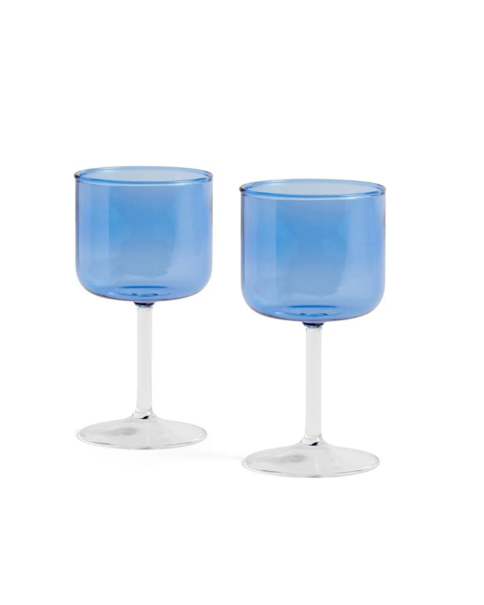  TINT WINE GLASS - BLUE AND WHITE 