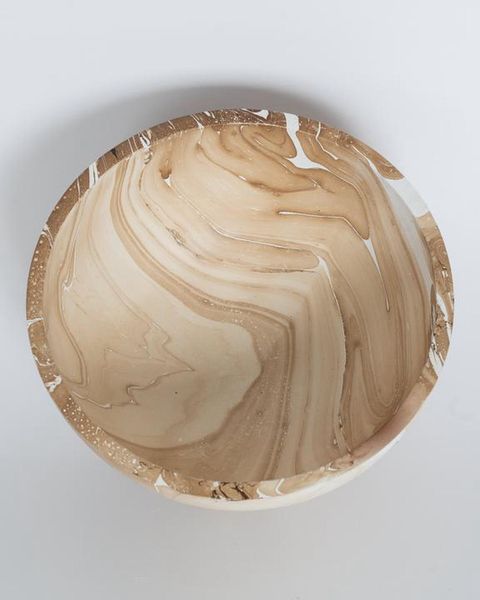  Mango Wood Bowl Marble Round Deep 