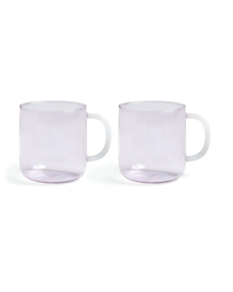  MUG - PINK COLOR WHITE HANDLE 