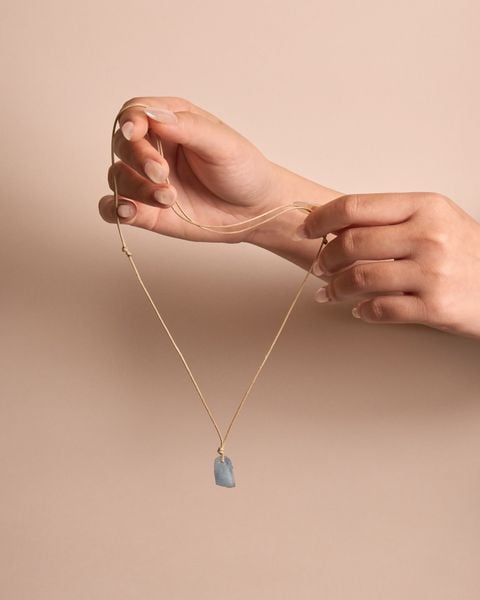  Minimalism Aquamarine necklace - 280 