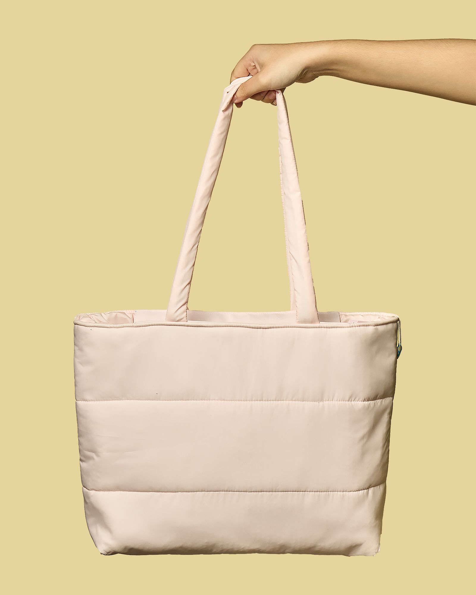  Túi Tote Phao Chần Gòn - Hồng dâu 