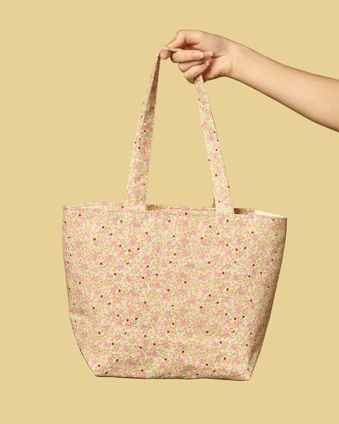  Túi Tote Vải Canvas Ella Dây Thường - Size M 