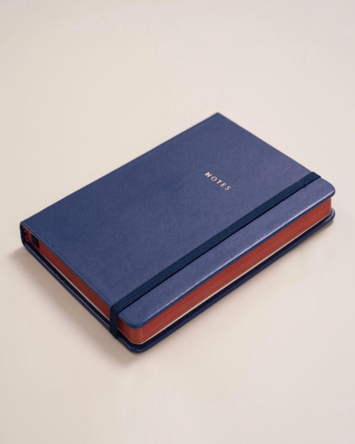  A5 Hardleather Notebook - Half Line Half Blank Paper 