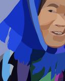  Blue Lady Print 