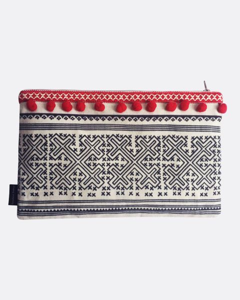  Ethnic Clutch Clothes Thai In Red 