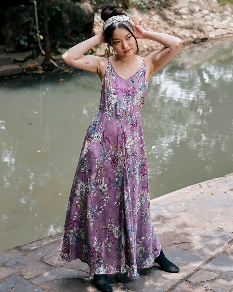  Eva Violeta Maxi Dress 