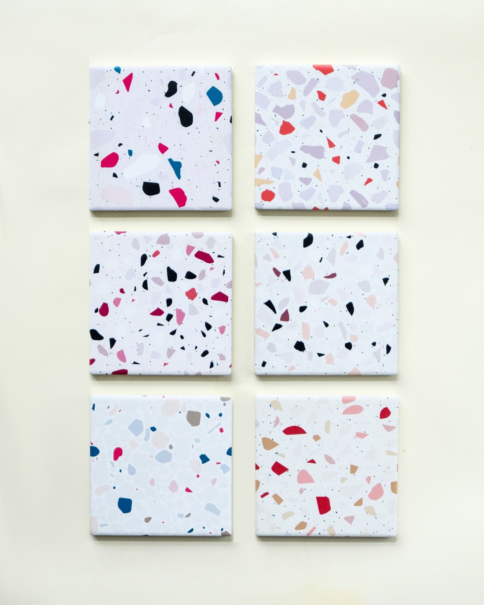  Mixed Square Tile Coaster 