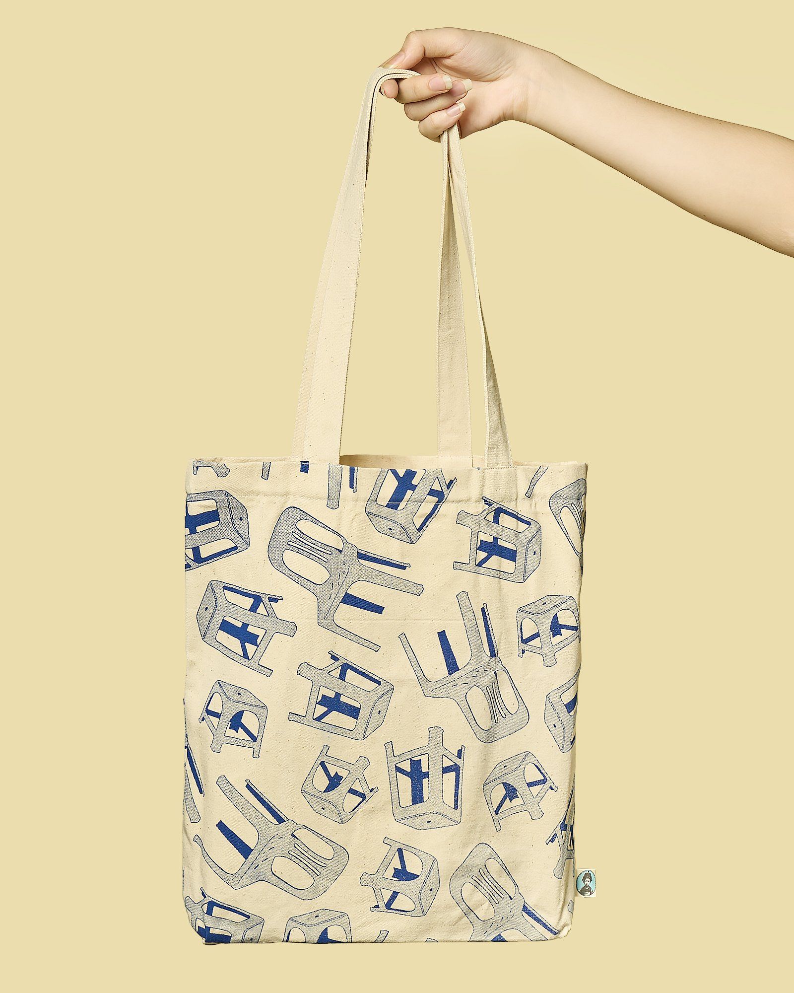  Stool Chair Tote Bag 35 x 45 - Blue 