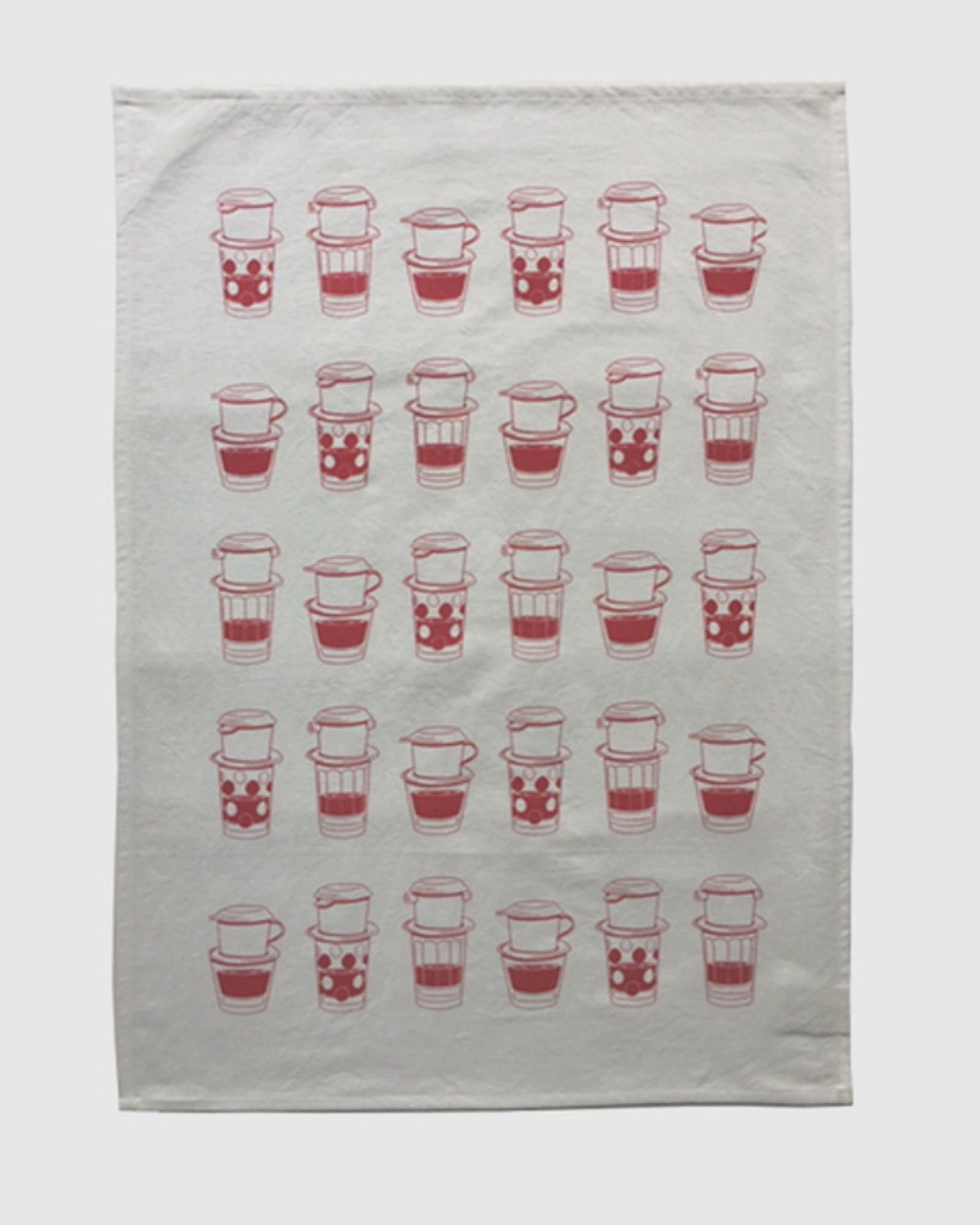  Tea Towel - Coffee O’Clock, Vietnam Style 