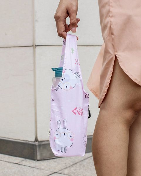  Pink Bunny Cotton One-strap Cup Holder 