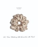  Mulberry Silk Pearls Scrunchie 