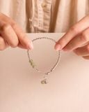  Vòng Tay Ngọc Hoà Điền Mix Charm Sen 