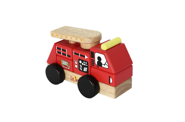  Wooden Stacking/Building Fire Fighting Truck - Xe Cứu Hoả Lắp Ráp 