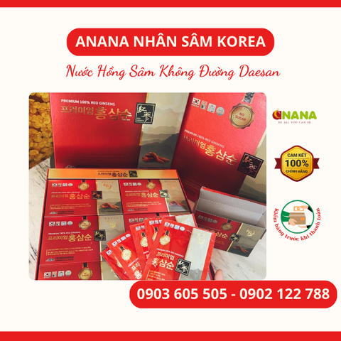  Nước Hồng Sâm Không Đường Daesan 