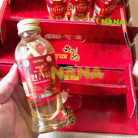  Hộp nước hồng sâm có củ Won Ki Sam (120ml x 10 chai) 