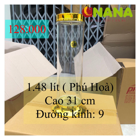  BÌNH THỦY TINH 1.48 LIT (PHÚ HÒA) 