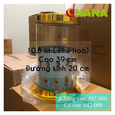  BÌNH THỦY TINH 10.8 LIT (PHÚ HÒA) 