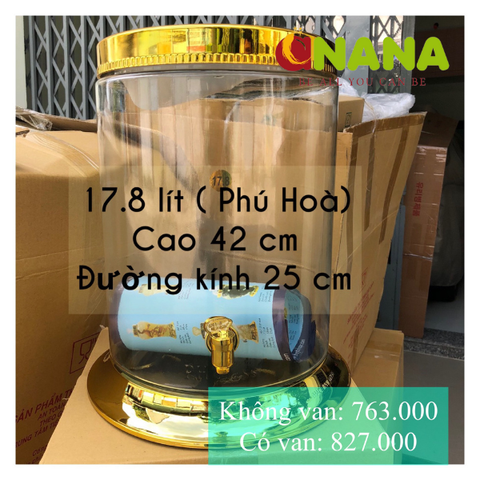  BÌNH THỦY TINH 17.8 LIT (PHÚ HÒA) 