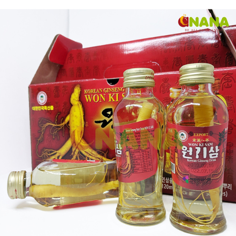  Hộp nước hồng sâm có củ Won Ki Sam (120ml x 10 chai) 